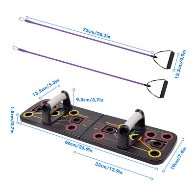 13-in-1 push-up Board with Resistance Bands